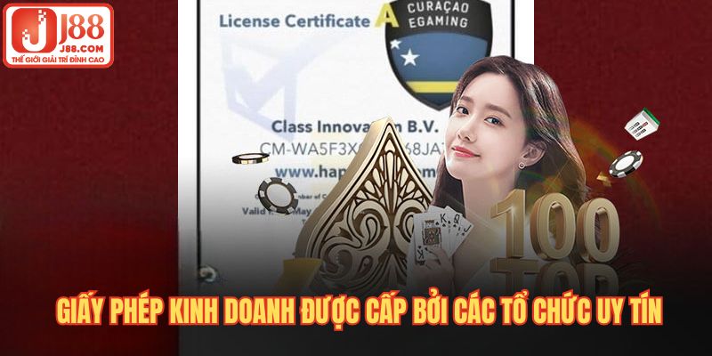 Nhà cái J88 đã được cấp giấy phép kinh doanh bởi các tổ chức uy tín